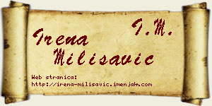 Irena Milisavić vizit kartica